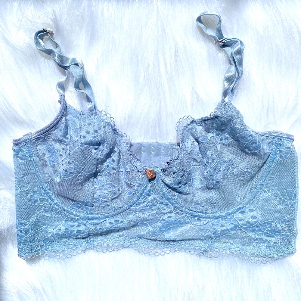 Rachael Ray Blue Lace Bra